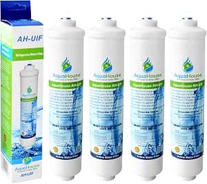 4x AquaHouse AH-UIF Compatible Fridge Water Filter for Samsung DA29-10105J, LG 5231JA2010B, Haier 0060823485A (With External Filters Only)