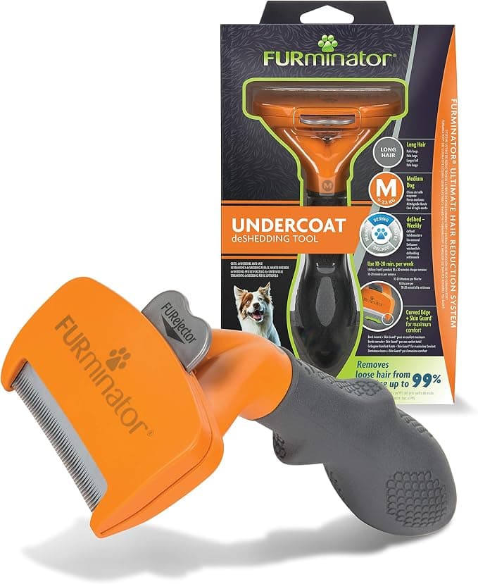 FURminator Undercoat DeShedding Tool for Dogs M Long Hair - Image 1