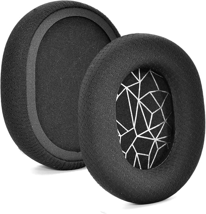 Yizhet Replacement Ear Pads Cushions Compatible with SteelSeries Arctis 3 Arctis 5 Arctis 7 Arctis 9X Arctis Pro Headphones (Black+Silver)