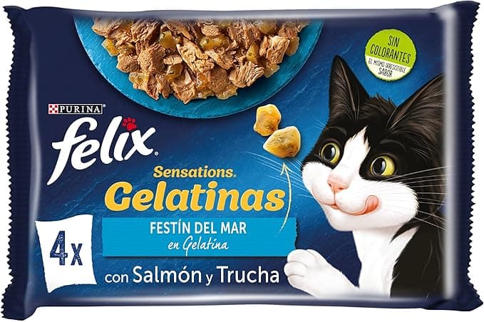 Felix PURINA FELIX Selection Fish Sensations Sea Festnight Gelatin 4x85g - Pack of 12