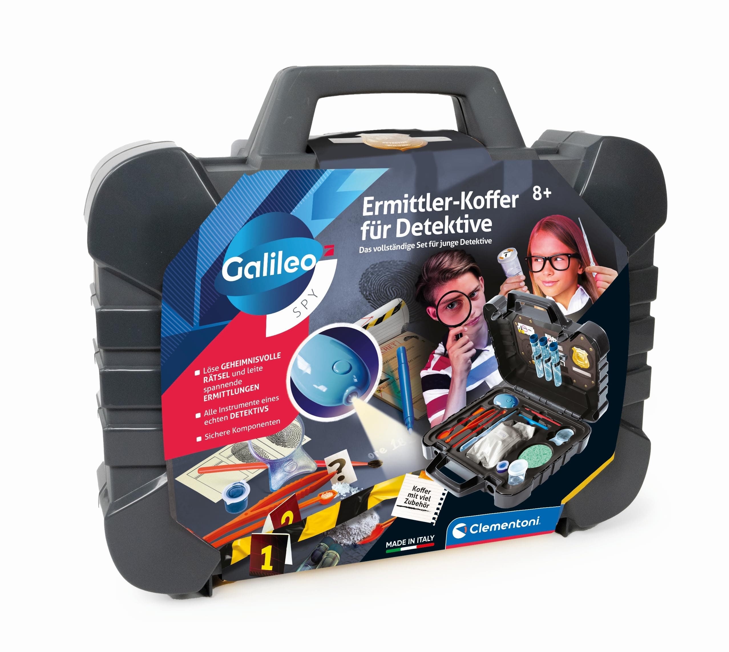 Clementoni Clementoni Clementoni 59414 Galileo Lab Investigation Case for Detectives - Exciting Detective Kit - Toy for Children from 8 Years