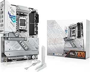 ASUS ROG Strix X870-A Gaming WiFi - AMD Ryzen AM5 X870 ATX Gaming Motherboard (DDR5, 16+2+2 DrMOS, 4x M.2, PCIe 5.0, WiFi 7, USB4 Type-C, USB 20Gbps with PD 3.0 up to 30W, HDMI, Aura Sync RGB)