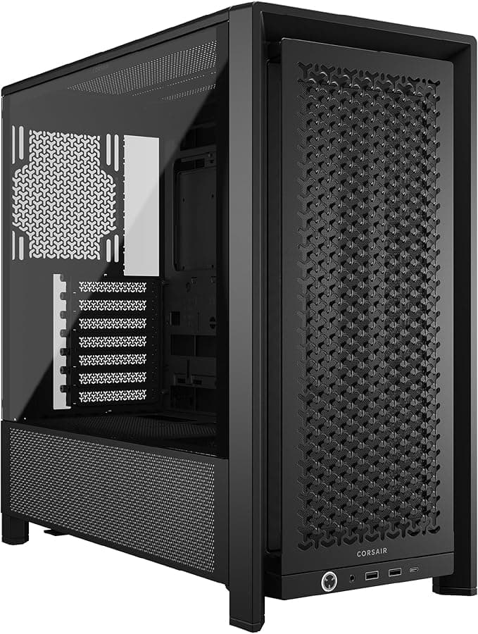 Corsair Frame 4000D Medium ATX Modular Enclosure - High Airflow, InfiniRail Fan Mounting System, ASUS BTF, MSI Project Zero, Gigabyte Project Stealth - Black