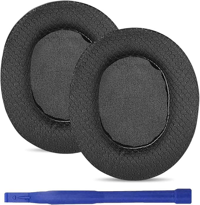 Arctis7 Replacement Fabric Earpads Compatible with SteelSeries Arctis9, Arctis7, Arctis5, Arctis3, Arctis1, Arctis Pro Wireless Gaming Headsets (Black) - Image 1