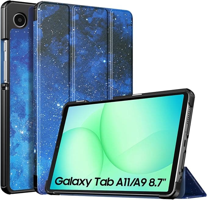 TiMOVO Case Compatible with Samsung Galaxy Tab A11/A9 8.7 Inch (2025/2023), Slim Lightweight Protective Case with Hard PC Back Cover, Blue Star - Image 1