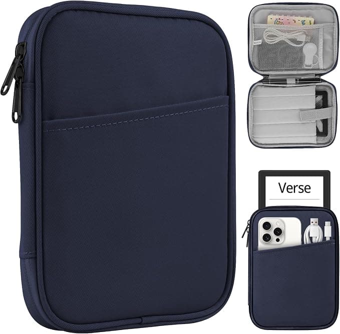 HoYiXi Universal Case for 7 inch Kindle Paperwhite/Colorsoft 2024 Compatibility 6.8" Paperwhite 2021 and 6"-6.8" Kobo/Tolino/Sony EReader with Anti-Drop Android Tablet Sleeve Case, Blue - Image 1