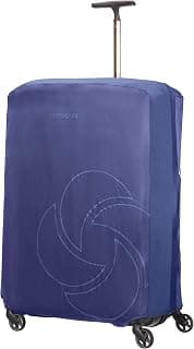 Global Travel Accessories Foldable Suitcase Cover, Blue (Midnight Blue), Rain cover