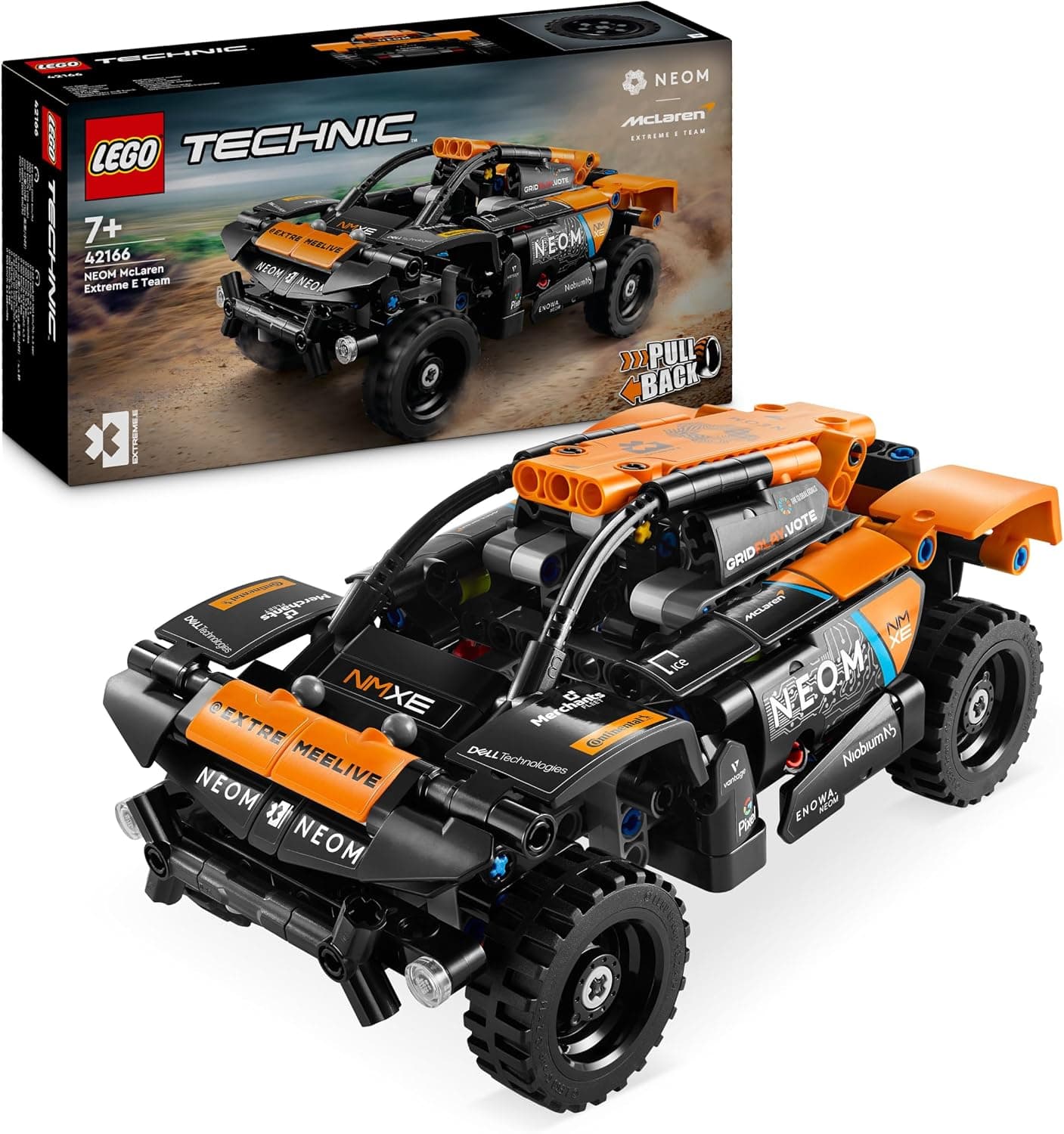 LEGO Technic NEOM McLaren Extreme E Race Car, Jouet de Voiture à Rétrofriction pour Enfants, à Construire, Cadeau Technique pour Garçons et Filles Dès 7 Ans 42166 - Image 1