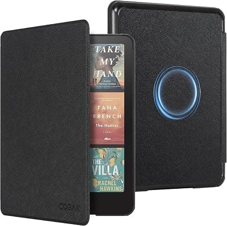 Samsung CoBak Magnetic Case for Kindle Paperwhite 12th Generation 2024 (7 Inch) and Kindle Colorsoft - Compatible with iPhone MagSafe, Samsung Wireless Chargers/Belkin/Anker, Auto Sleep/Wake, Black
