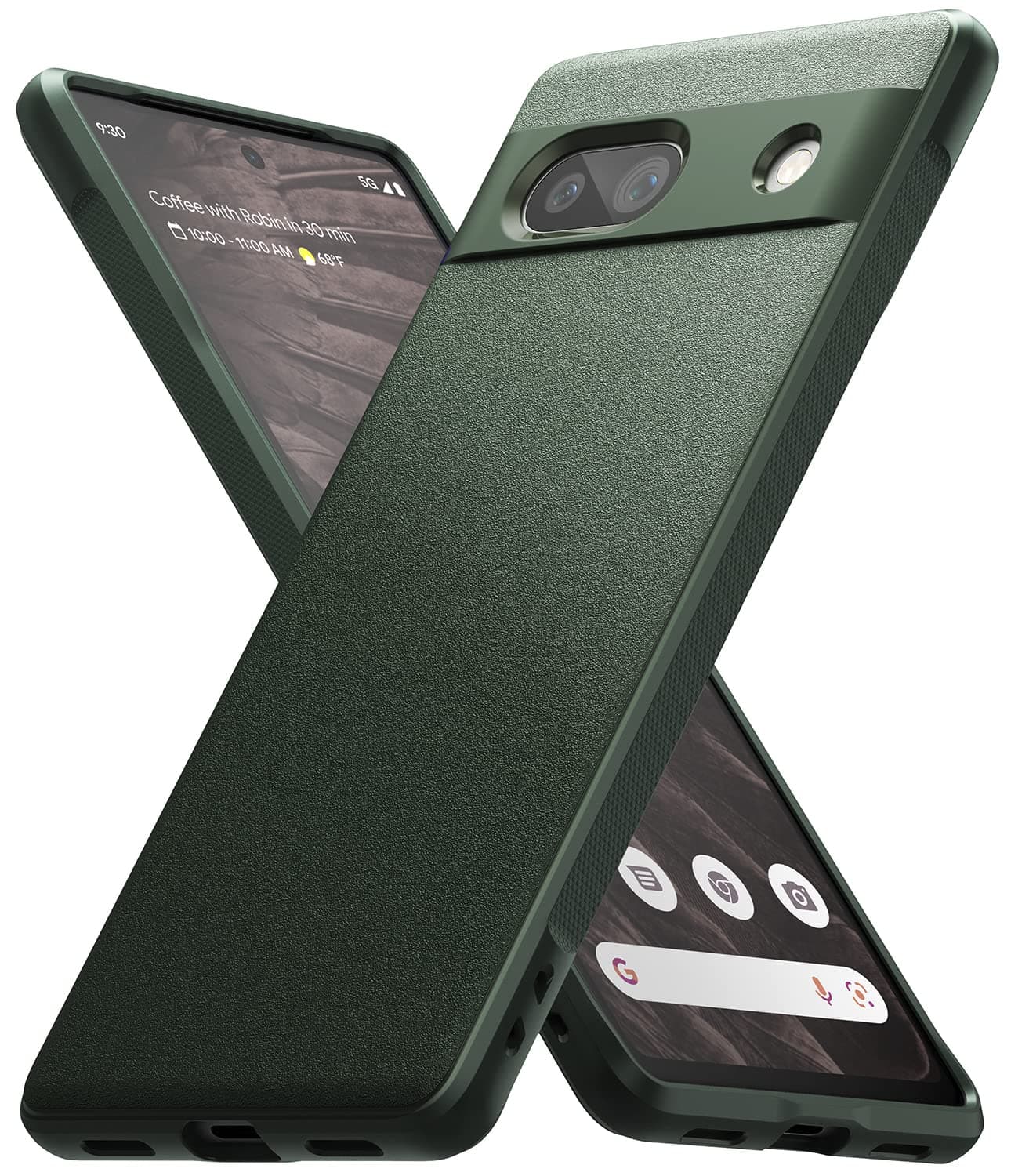 Google Ringke Case Compatible with Google Pixel 7a [Onyx] Anti-slip Shockproof Protection Rugged Flexible Ultra Thin Soft TPU Durable Case - Dark Green