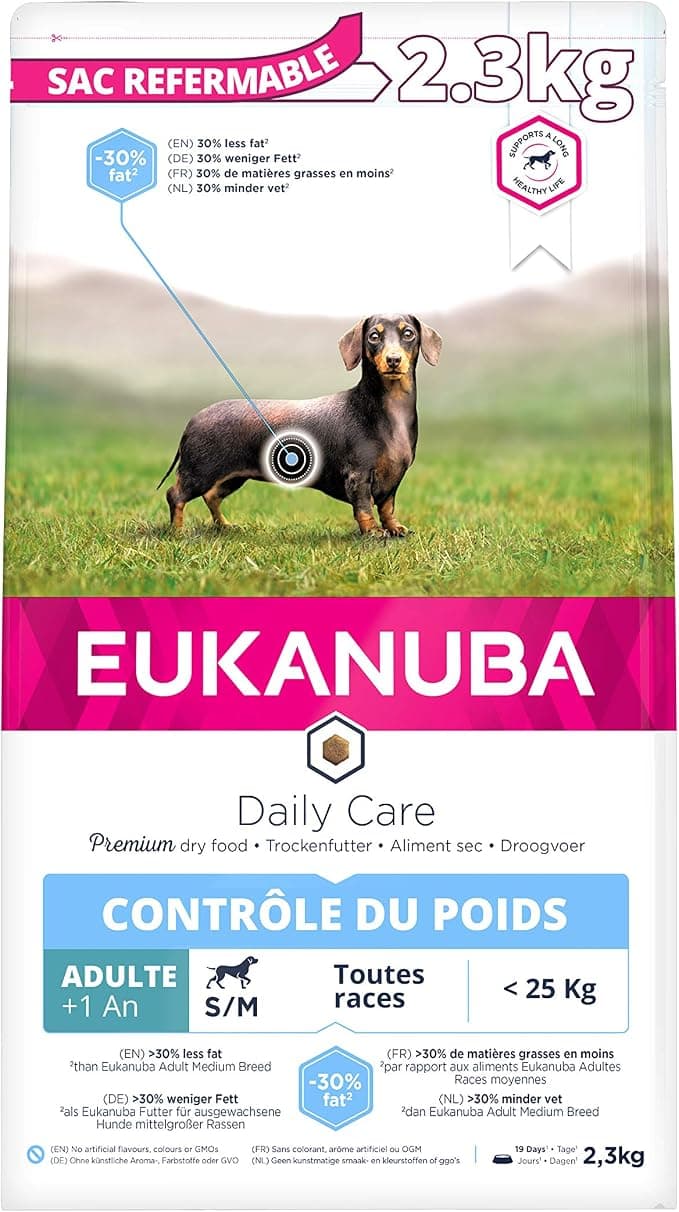 Eukanuba Dog Daily Care Adult Weight Control for Small and Medium Breeds Chicken 2.3 kg - Image 1