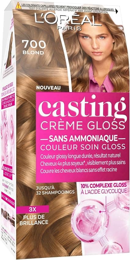 L'ORÉAL PARIS - Semi-Permanent Hair Colour Tone on Tone - Gloss Care Colour - Ammonia Free - Casting Cream Gloss - Shade: Blonde (7.0) - Image 1