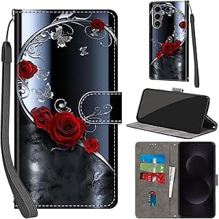 Coque pour Samsung Galaxy S25 FE 5G, Etui Protection Housse Premium en Cuir PU Portefeuille, [Ranges Cartes] [Fonction Support] Pochette pour Samsung S25 FE, Papillon d'argent
