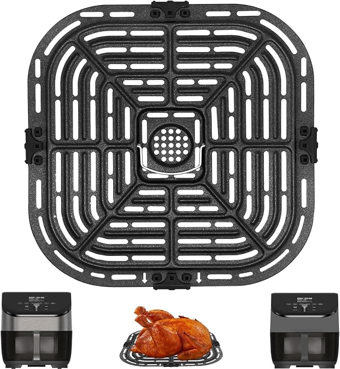 GCQ Air Fryer Accessories for Instant Vortex Plus 6QT Instant Pot Vortex Plus 6QT Clear Cook Air Fryer, Original Replacement Tray for Hot Air Fryer, Grill Plate,