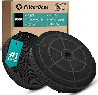 2 Activated Carbon Filters for AEG Electrolux 4055171138 4055217501 | Elica CFC0038668 Type 57 CFC0140343 | IKEA NYTTIG FIL 440 | Whirlpool 48400008824 | Bosch 1200. 20221 | Siemens