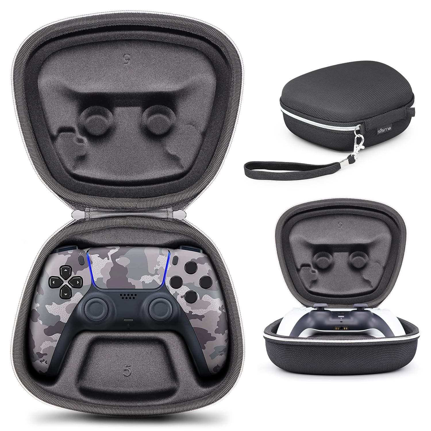 sisma Storage Case Compatible with PS5 DualSense Wireless Controller, Travel Pouch for Storing and Protecting Playstation 5 Wireless Controller, Carry Case - Image 1