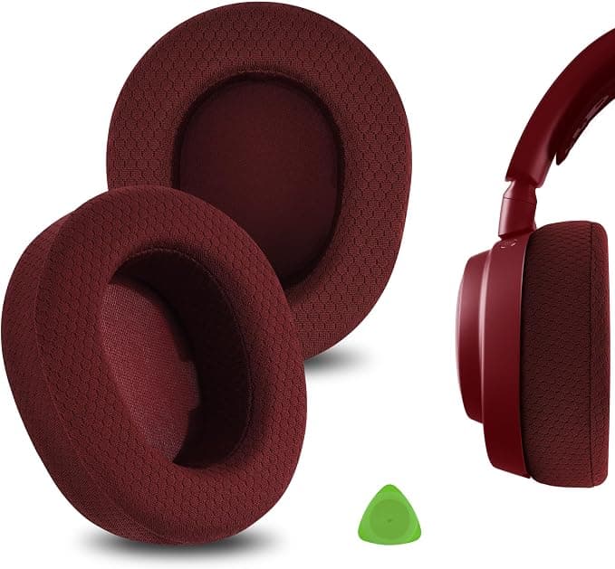 Geekria Comfortable Replacement Ear Pads Mesh Earpads for SteelSeries Arctis Nova Pro Wireless Headphones Replacement Parts (Red) - Image 1