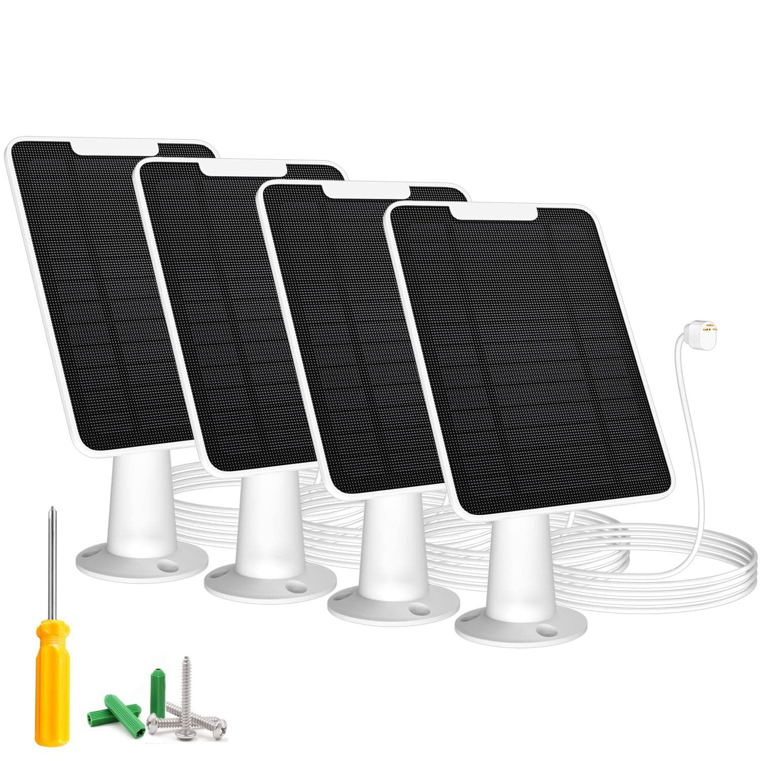 4 x 6W Solar Charger Compatible with Google Nest Cam Outdoor Indoor (Battery Version), Solar Powered, IP65