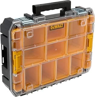 DEWALT Organiseur TSTAK DWST82968-1 - Etanche IP54-7,8L - Pour Petites Pièces et Accessoires - Couvercle en Polycarbonate Transparent