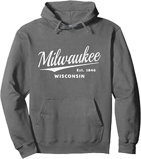 Milwaukee Milwaukee Wisconsin Milwaukeean Vintage Sports Fan Milwaukee Hoodie, Black, S