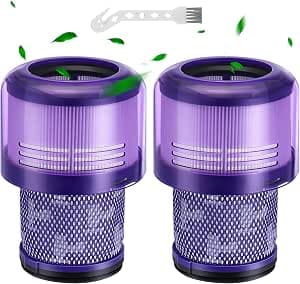 V11 Filters for Dyson - Replacement JORAIR Filter for Dyson V11 Animal/Absolute/Torque Drive/Fluffy/Complete Pro V15 Detect SV14 Cordless Vacuum Cleaner Compare to Part# DY-970013-02 & 97001302