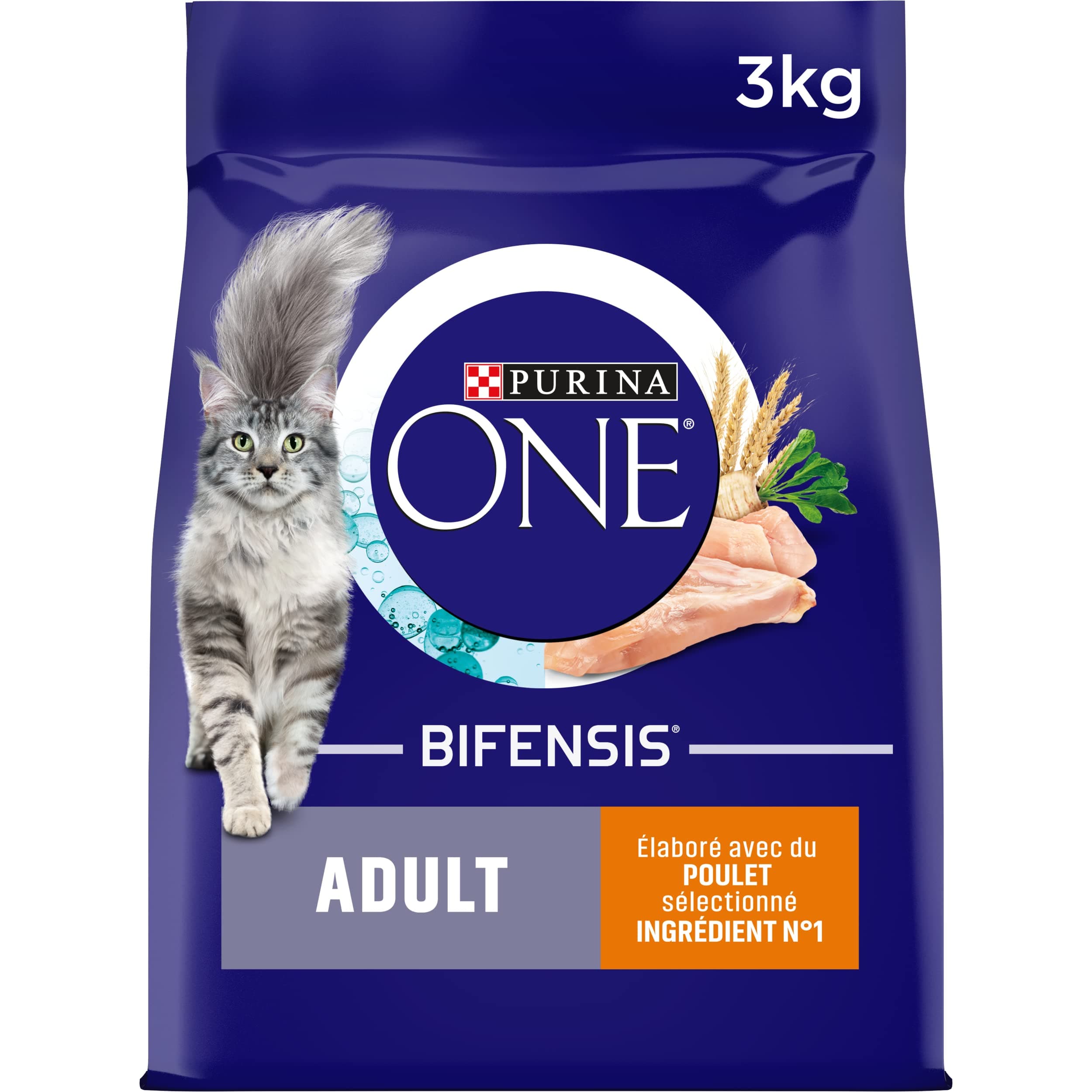PURINA ONE | Benefits | Sterilized Adult Cat Special | Strengthens the immune system, improves microbiome balance and helps maintain a healthy urinary system | Chicken | Bag | 3 kg