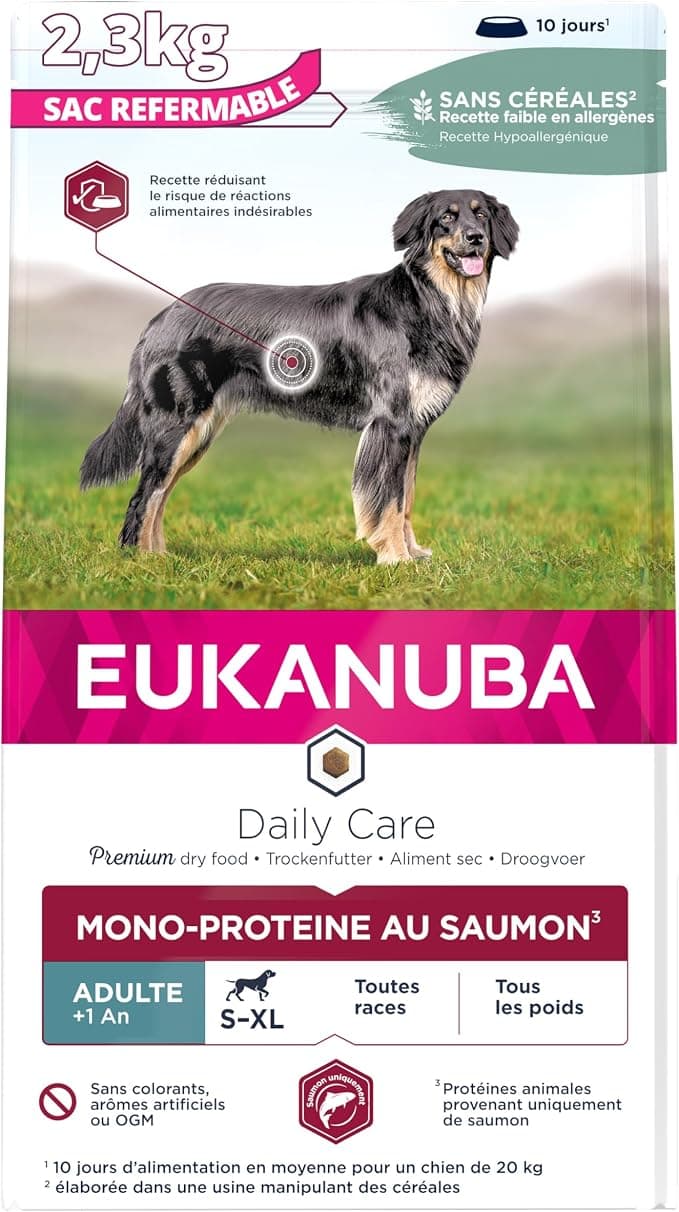 Eukanuba Daily Care Mono-Protein Salmon Dry for Adult Dogs - Rich in Fresh Frozen Salmon 12kg - Image 1