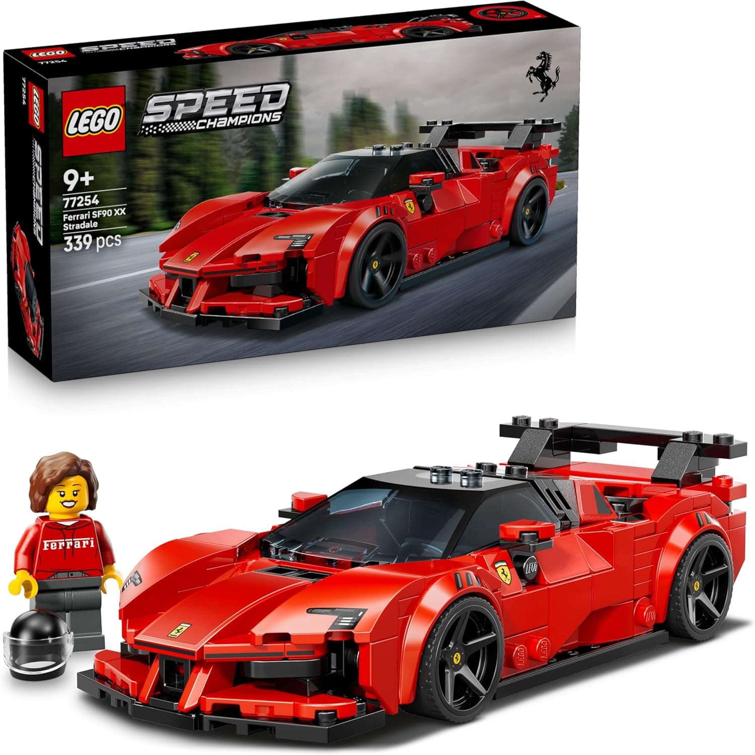 LEGO Speed Champions Voiture de Course Ferrari SF90 XX Stradale - Jouet Voiture - Maquette - Minifigurine Collector de Pilote - Cadeau d'anniversaire Garçon dès 9 Ans ou Fan de Sport Automobile 77254