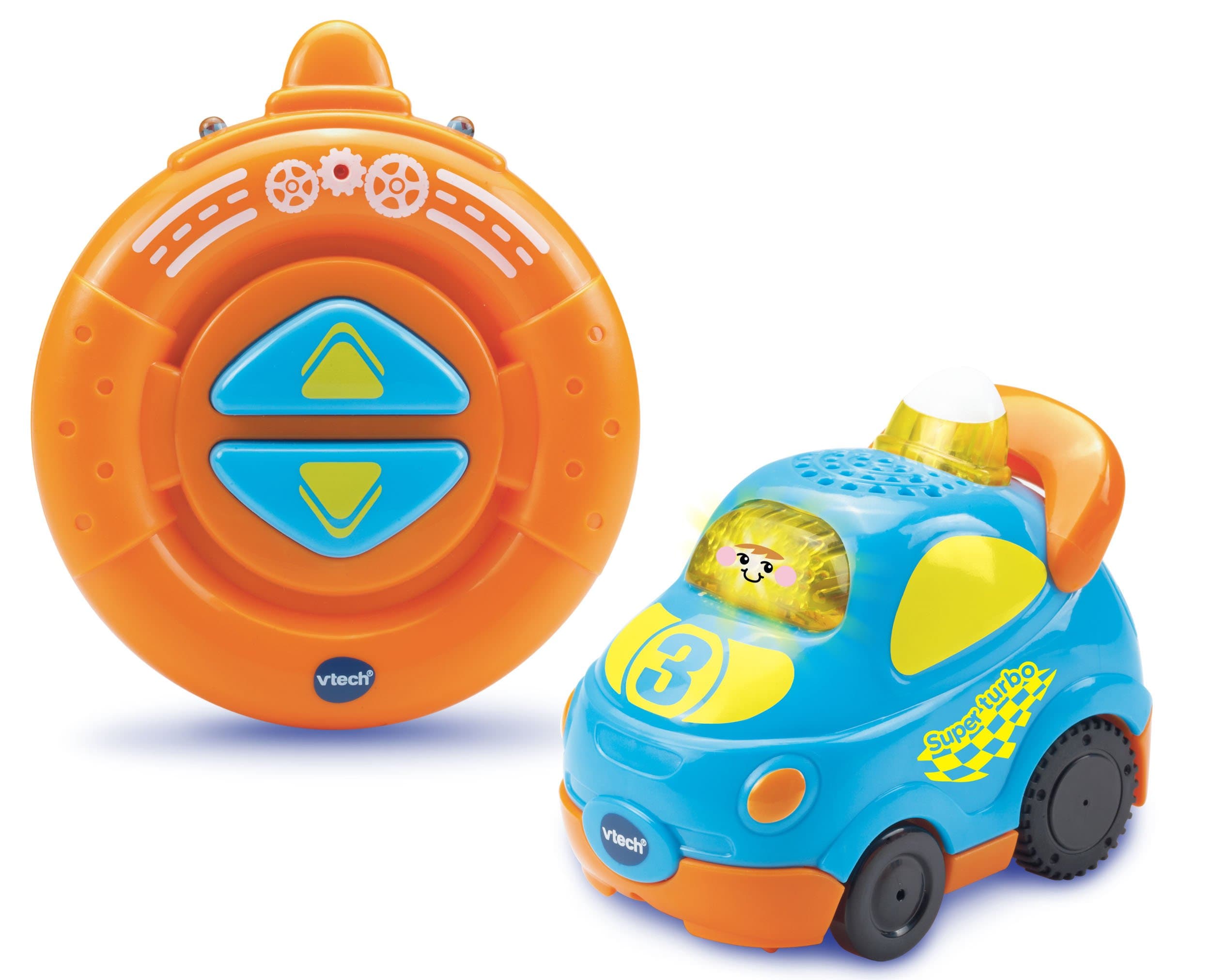 VTech VTech - Toot Toot Drivers, Hugo Super Turbo Remote, Children's RC Car with Remote Control Suitable for Small Hands, Interactive Toy, Boy and Girl Gift from 1 year to 5 years