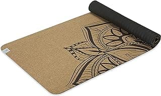 Gaiam Gaiam Tapis d'exercice de yoga en liège naturel durable résistant à la transpiration et aux odeurs | Dos antidérapant en TPE pour éviter de glisser | Idéal pour le yoga chaud, le pilates, le fitness