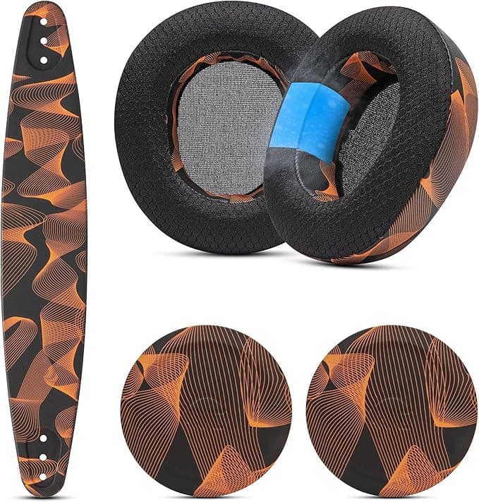 WC Nova Pro Wireless Mod Kit - Cooling Gel Ear Pads, Silicone Headband and Side Plates for SteelSeries Arctis Nova Pro Wireless, Nova Elite by WC | Kinetic Wave