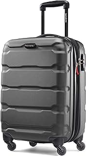 Omni PC Expandable Hard Case with Swivel Wheels, Black, Carry-on 20-inch, Omni PC Hard Expandable Suitcase with Swivel Wheels