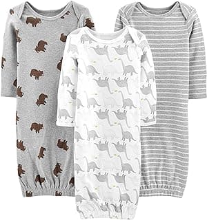 Infant-and-Toddler-Nightgowns (Lot de 3) Mixte bébé