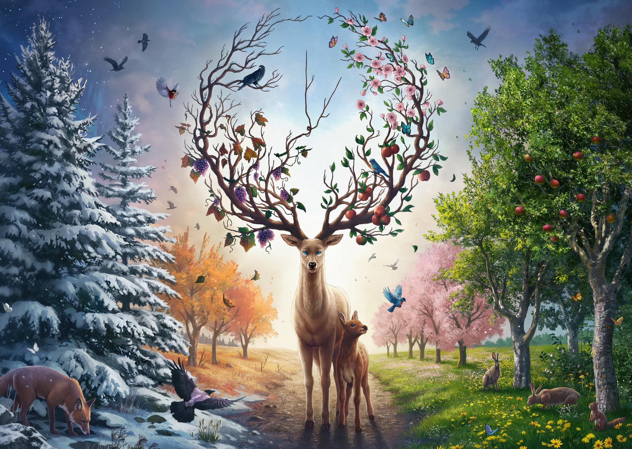Ravensburger Ravensburger - 12001088 - Deer Puzzle - Adult Puzzle 1000 Pieces Animals - 50 Years Edition - Adults and Children from 14 Years