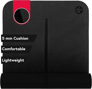 BEGIN Yoga Mat - Perfect for Yoga and Pilates Beginners Women and Men, 5mm Thick, Reversible, 172cm, Black