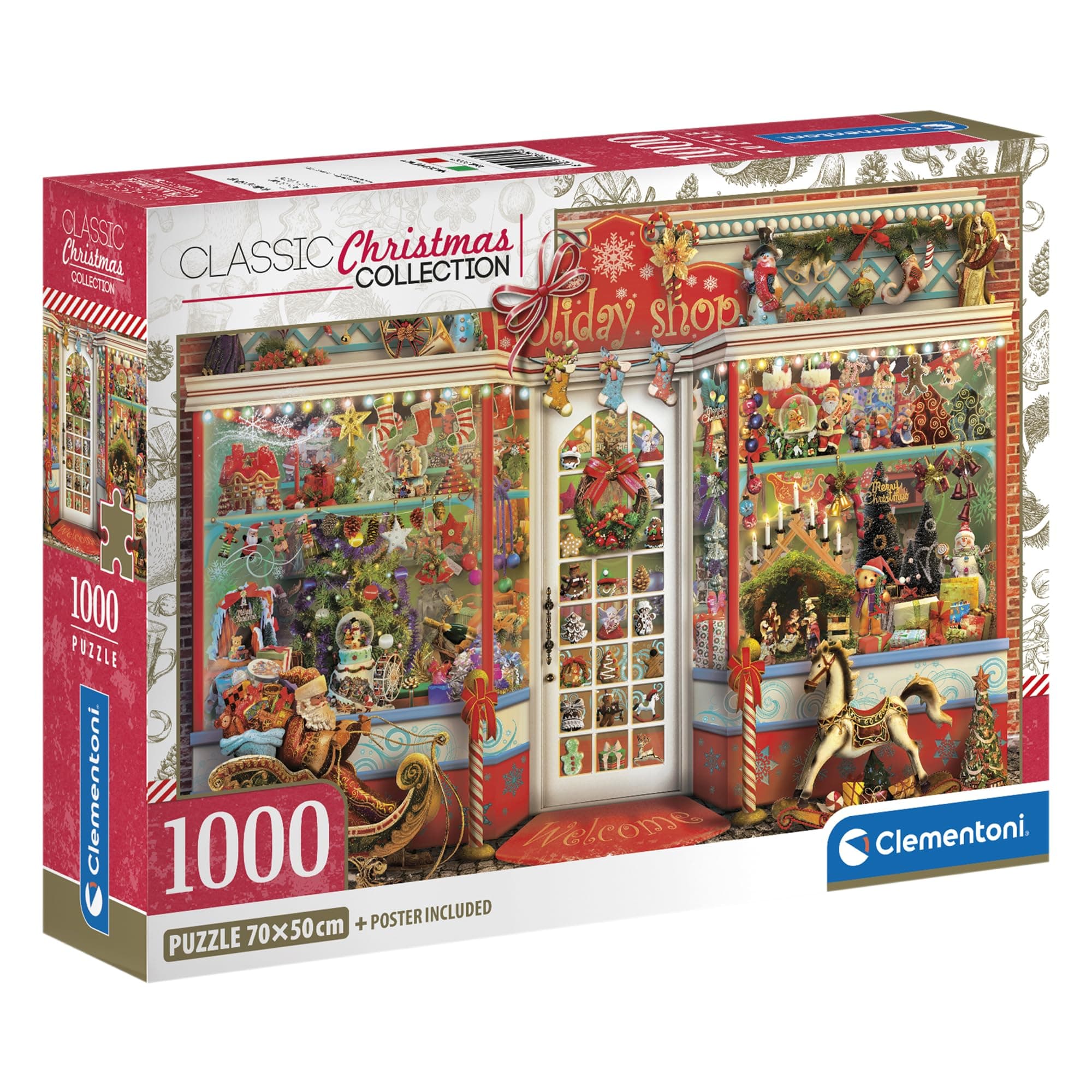 CLEMENTONI, PZL 1000 Holiday Shop Compact, 39997 - Image 1