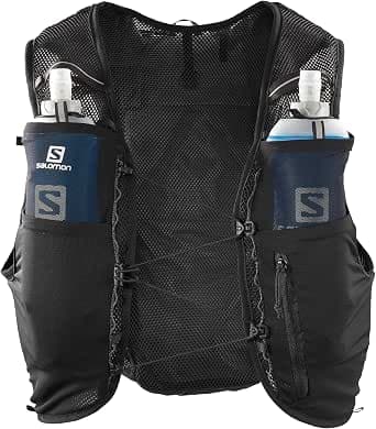 Salomon Hydra 4 Unisex Hydration Vest with 2 Soft Bottles (500 ml), Running, Running, Hiking and Walking