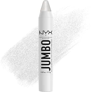 NYX Professional Makeup Jumbo Multi-Use Face Stick Highlighter Pencil, Intense Colour, Multi-Use Highlighter Pencil with Care Oils, Colour: Vanilla Ice Cream (02)