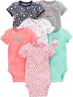 6-Pack Short-Sleeve Bodysuit Body Bébé Fille (Lot de 6)