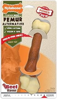 Alternative in the form of a thigh bone, no mess, beef flavouring, for very large dogs (+ 23 kg), powerful / extreme chew dogs