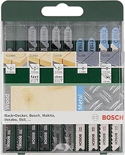 Bosch Bosch Accessories 10 pièces Jeu de lames de scie sauteuse Wood and Metal (bois et métal, accessoires emmanchement à deux dents de la scie sauteuse)