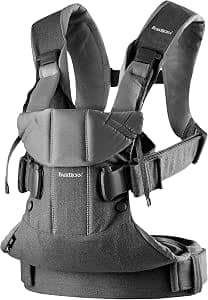 BabyBjörn Baby Carrier One, Cotton Blend, Denim Grey/Dark Grey