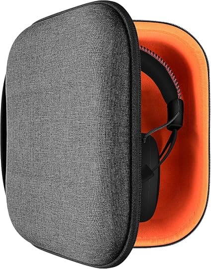 Geekria Shield Headphone Case Compatible with Hyperx CloudXStingerCore, CloudIII, CloudII, CloudStingerCore, Replacement Hard Travel Case with Cable Storage (Dark Grey) - Image 1
