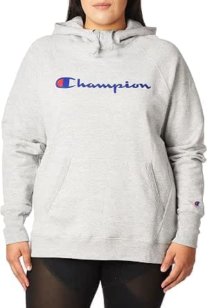 Champion Powerblend Women's Hooded Sweatshirt, Oxford Grey, XS