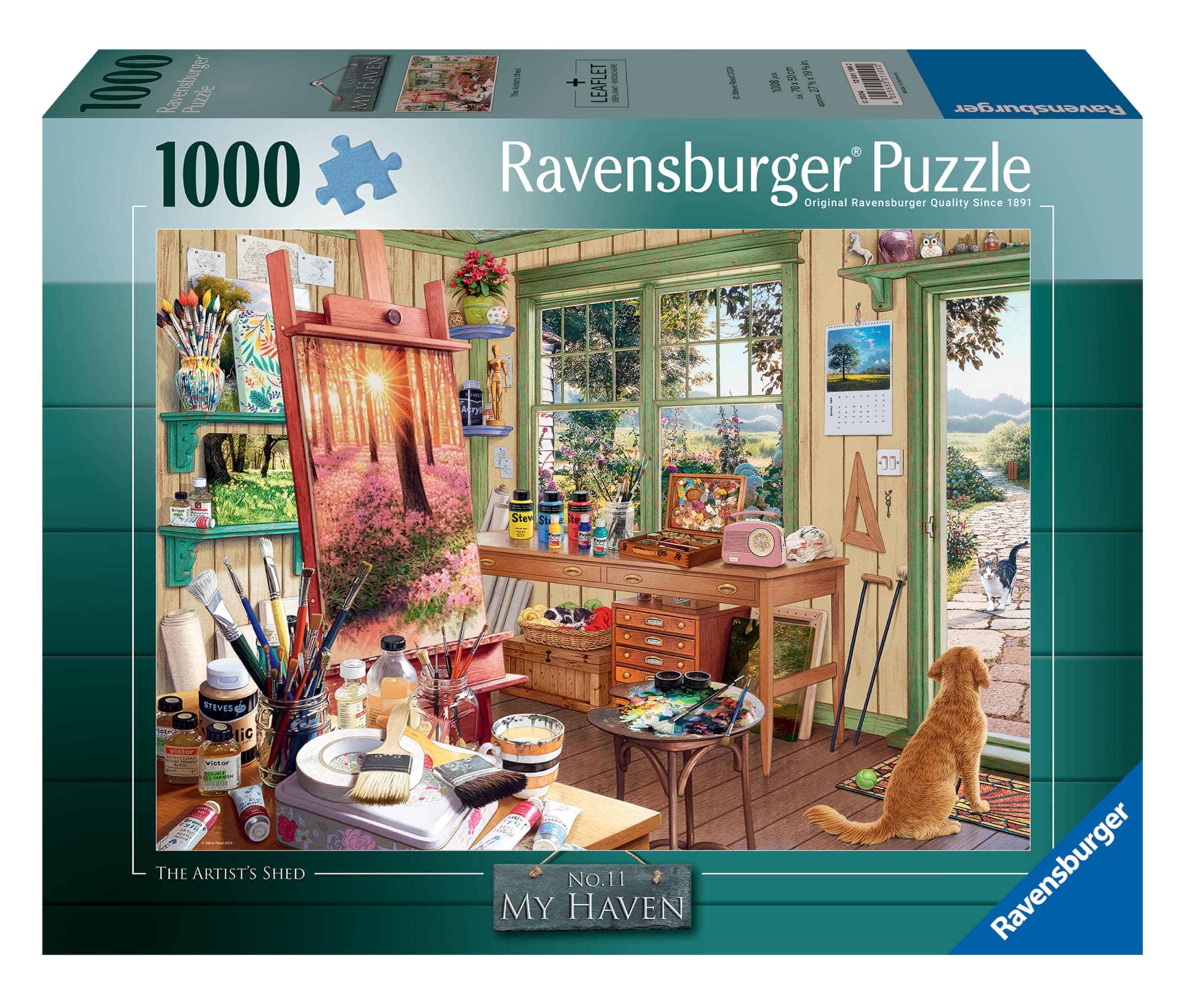 Ravensburger Ravensburger - Adult puzzle - 1000 piece puzzle - The Artist's Shed - Adults and Children from 14 years old - High-quality puzzle - Relaxation & Relaxation - 12001100