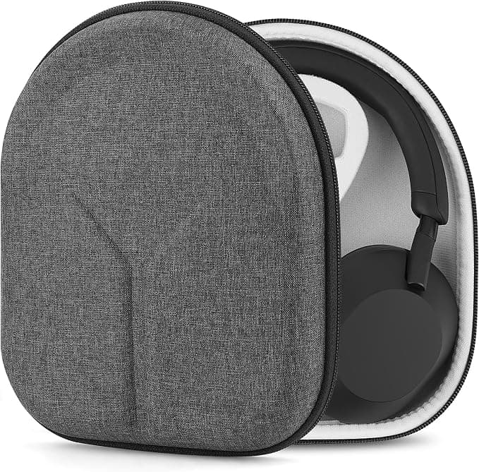 Geekria Shield Headphone Case Compatible with Sony WH-CH720N, WH-CH520, WH-1000XM4, WH-1000XM3, Replacement Hard Shell Travel Carrying Case with Cable Storage (Dark Grey) - Image 1