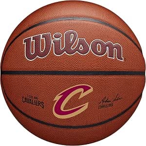 Wilson Cleveland Cavaliers, NBA Team Alliance, Outdoor & Sports Hall, PureFeel Coating, Size: 7, Brown