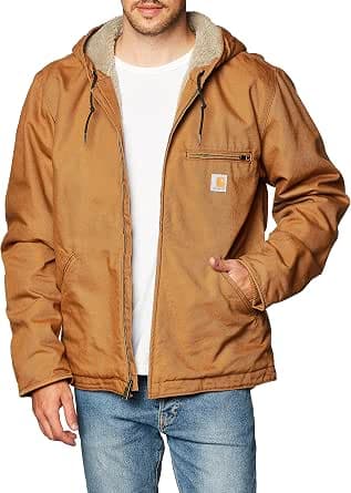 Carhartt Relaxed Fit Washed Duck Sherpa-lined Jacket Men's Utility Outerwear (1 Pack)