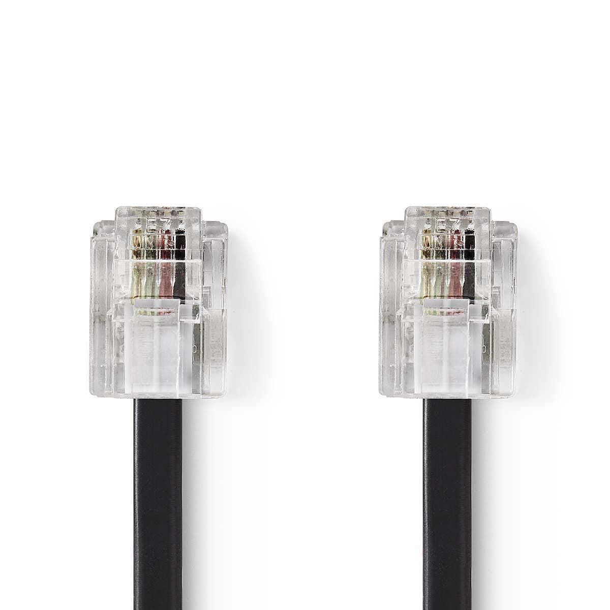 Nedis Câble RJ11 mâle/mâle (5 mètres) - (Noir)