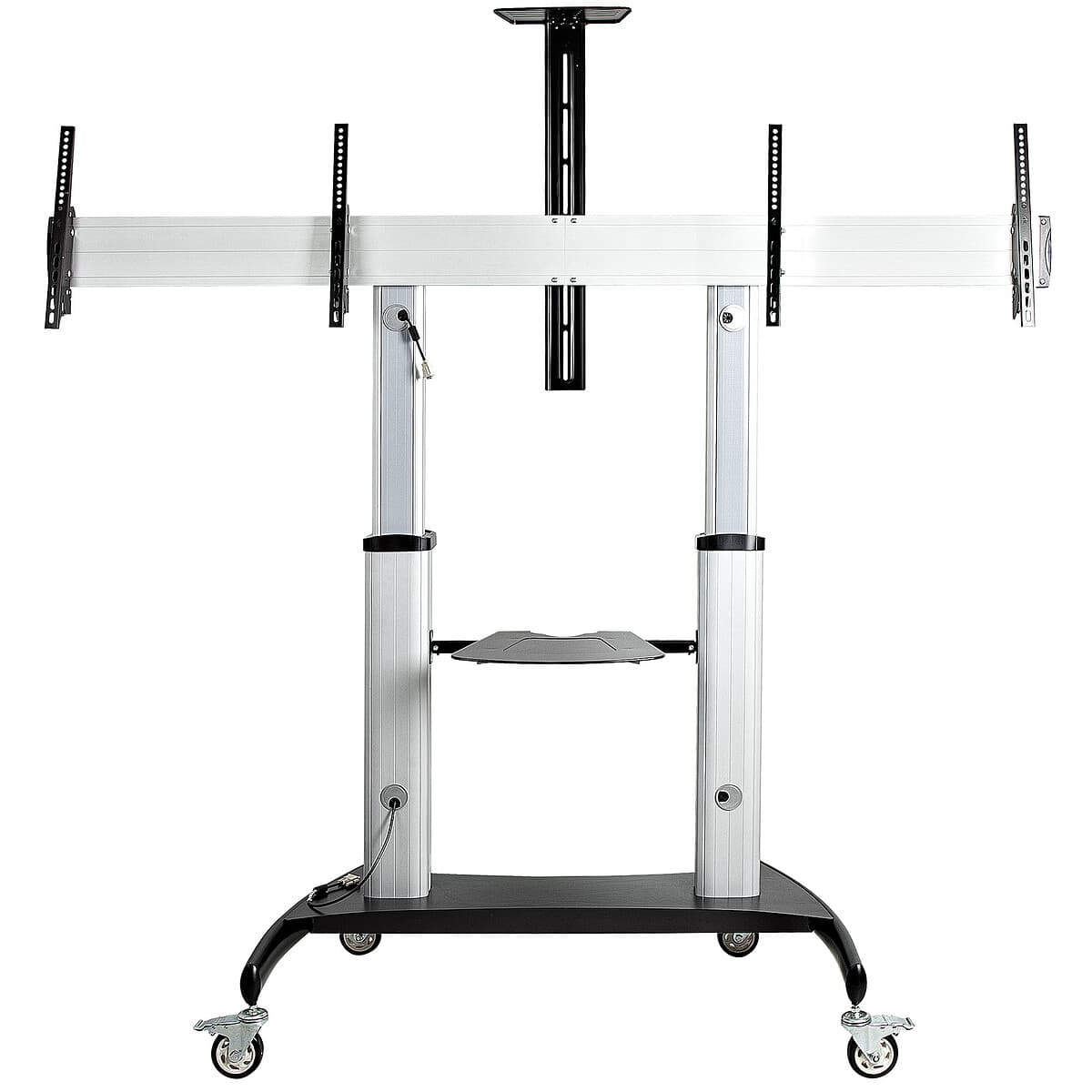 StarTech.com Support chariot double à roulettes pour TV de 37" à 60"